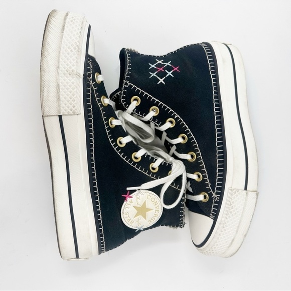 Converse All Star Lift High Top Stitch Sneakers - Picture 5 of 7